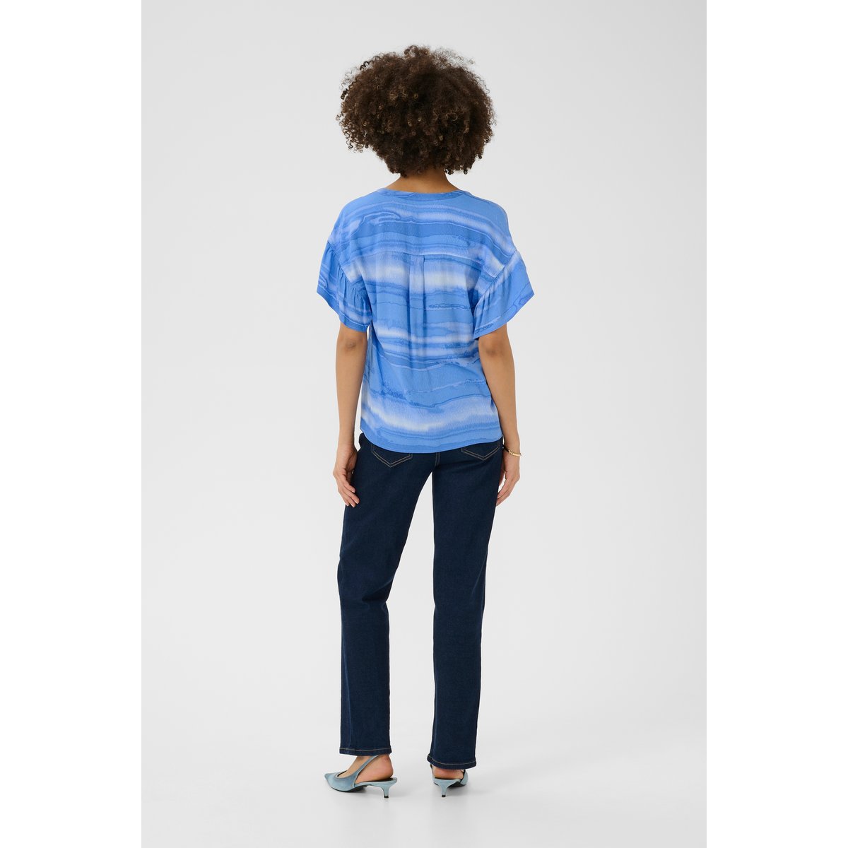 Sleeveless blouse bleu blue blur, CULTURE