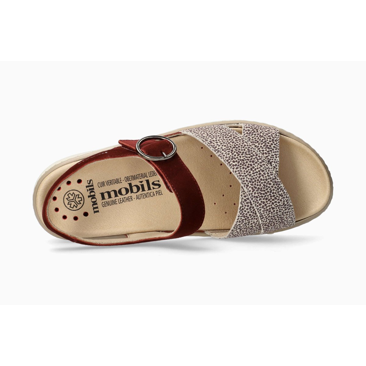 Sandales en cuir CAMILLE gris 514, MEPHISTO