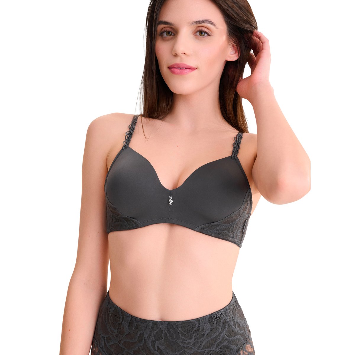 Soutien-gorge préformé sans armatures RIVER gris, LISCA