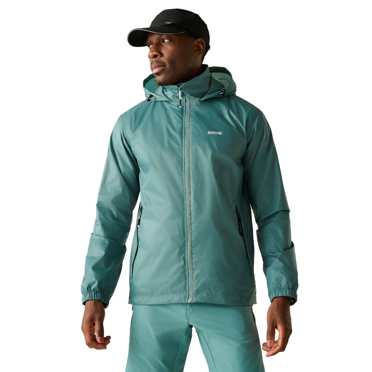 Veste imperméable unie à capuche LYLE bleu clair, REGATTA