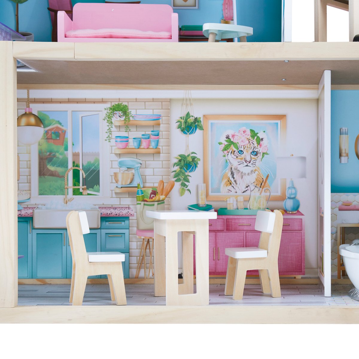 Maison Poupée Enfant Bois DREAMLAND multicolore, TEAMSON KIDS