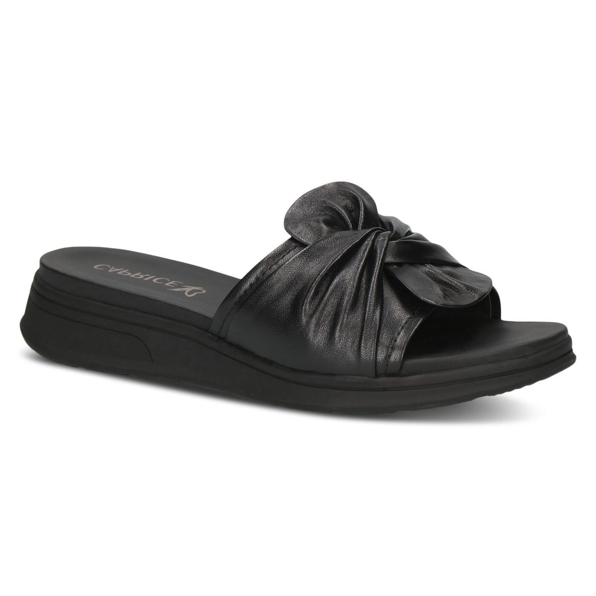 Mule en cuir noir nappa, CAPRICE