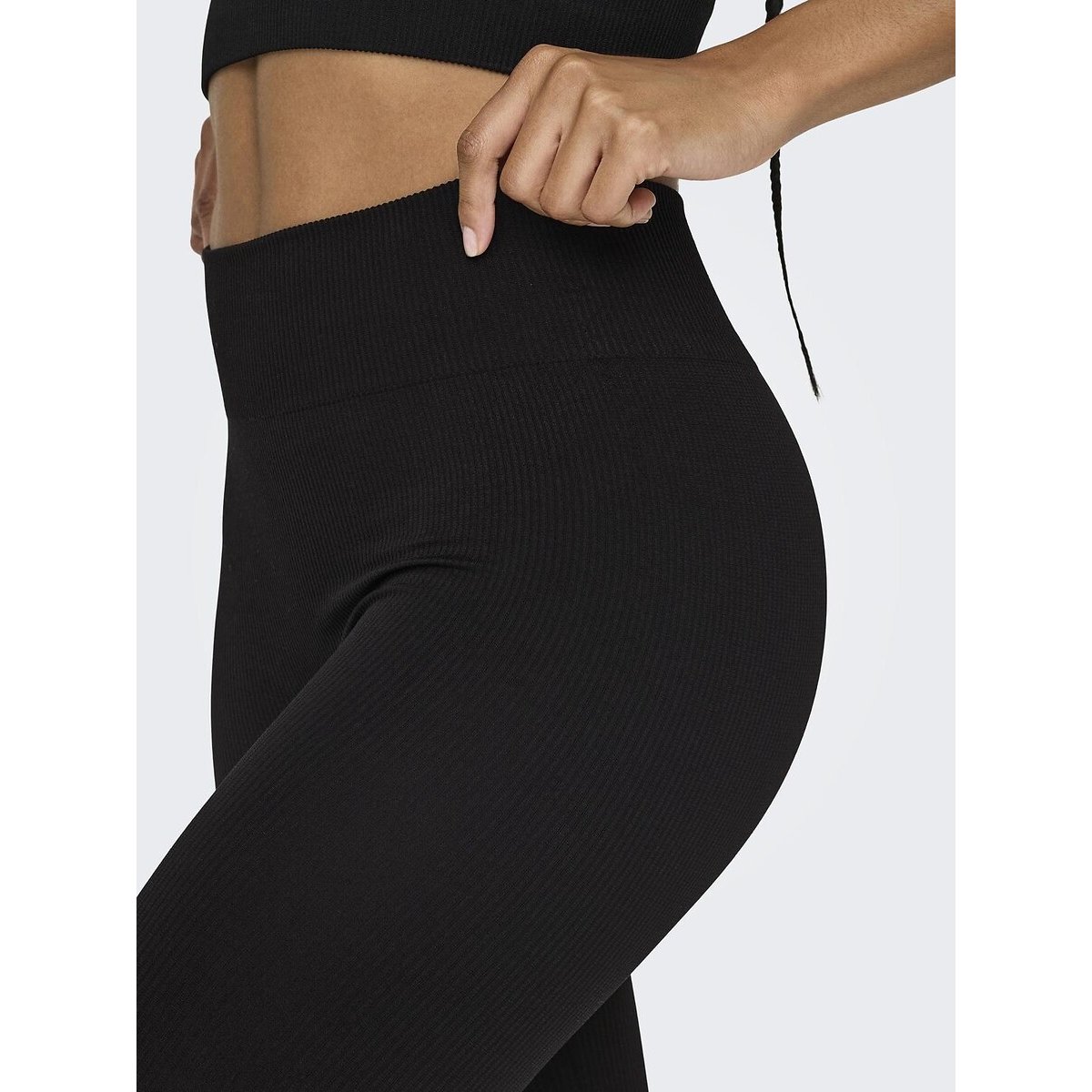 Leggings a vita alta senza cuciture nero , ONLY PLAY