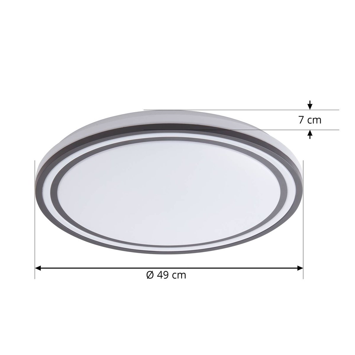 Plafonnier connecté LED, Arvada blanc, noir, LINDBY