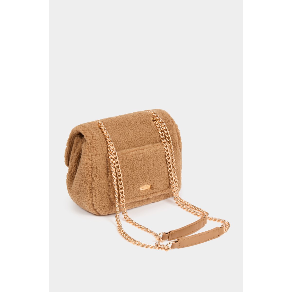Sac bandoulière duveteux camel, MORGAN