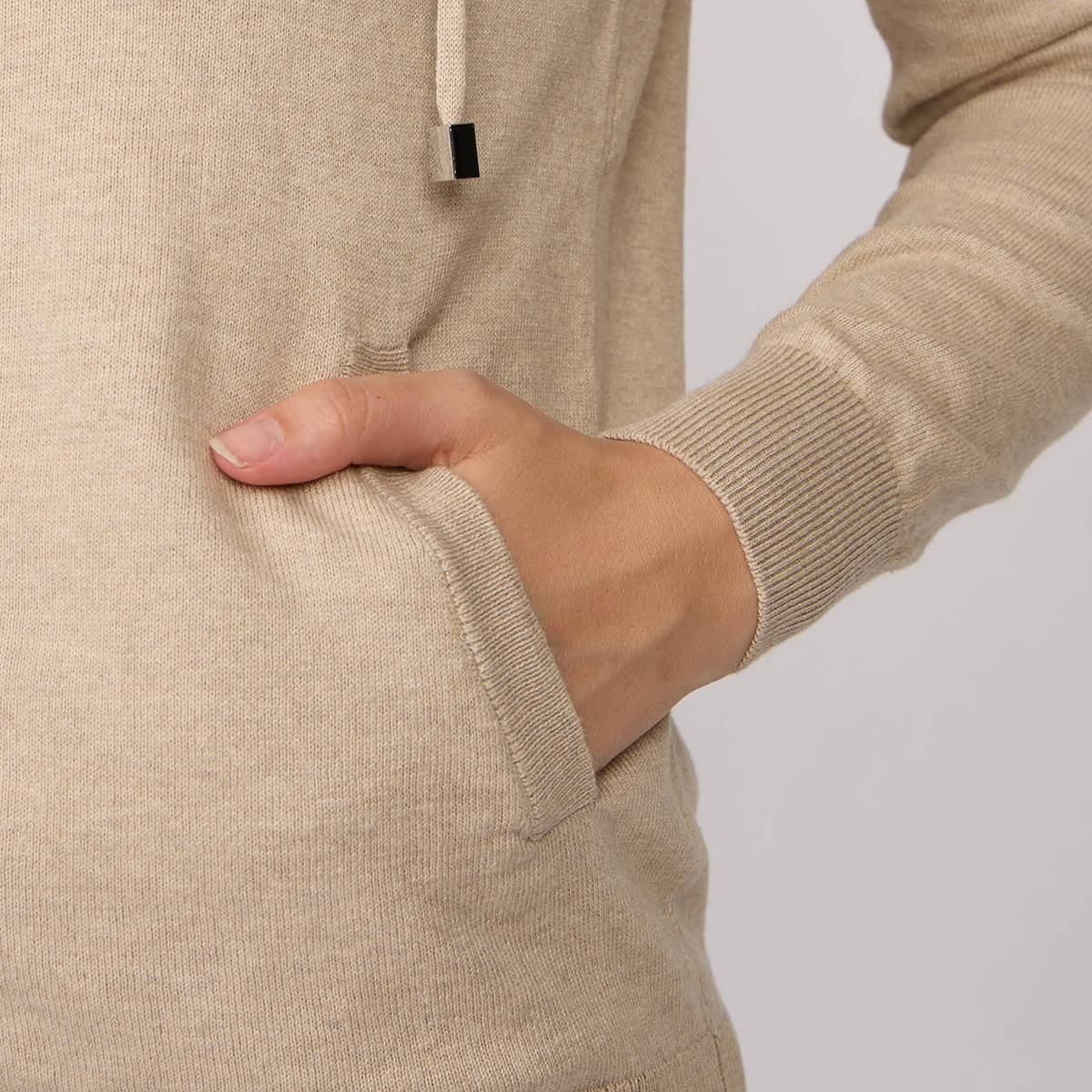 Cardigan zippé beige, MISE AU GREEN
