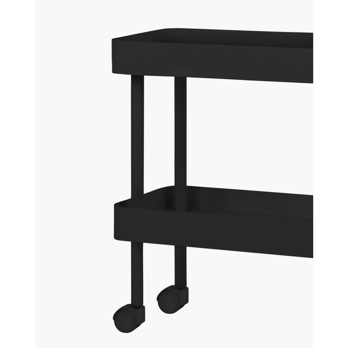 Console Nolle 2 niveaux - métal noir, NOO.MA