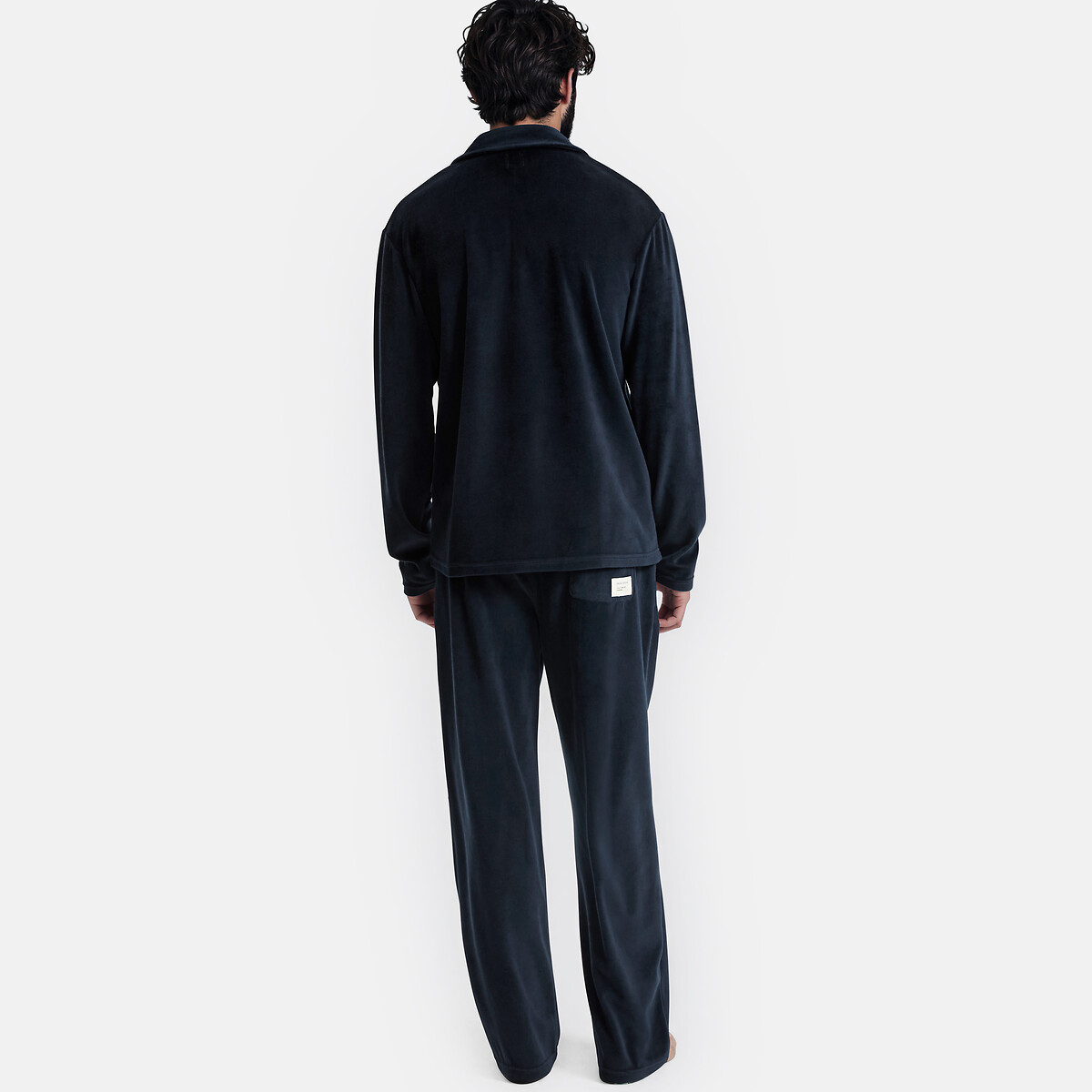 Pyjama en éponge bleu marine, LA REDOUTE COLLECTIONS