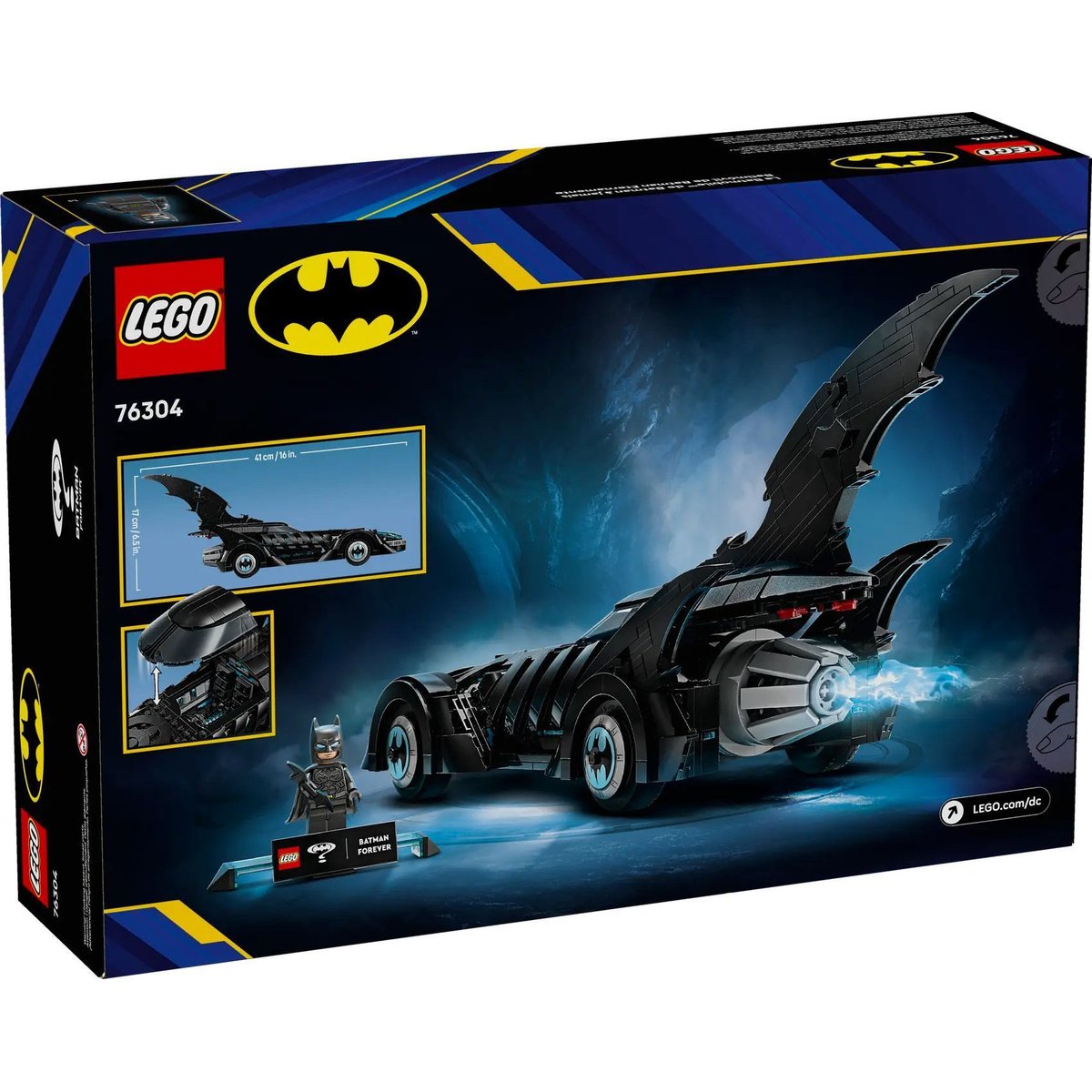 LEGO DC Comics - Batmobile Batman Forever - 76304 noir, LEGO