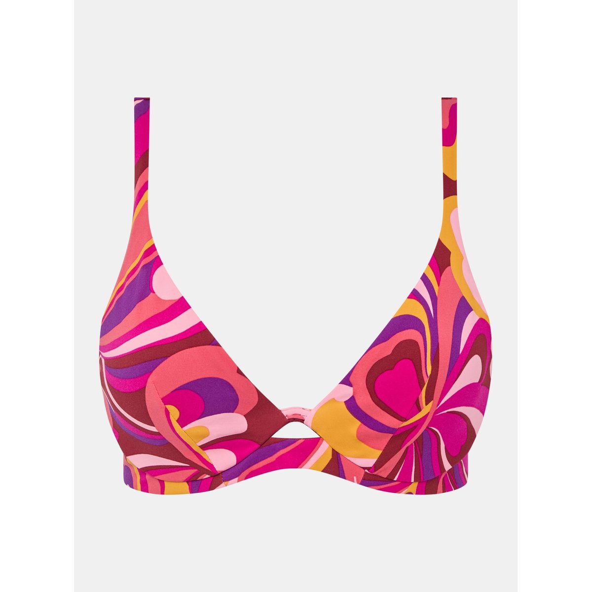 Haut de maillot de bain mono-armature plongeant bretelles multipositions VITA solar psyche, CHANTELLE