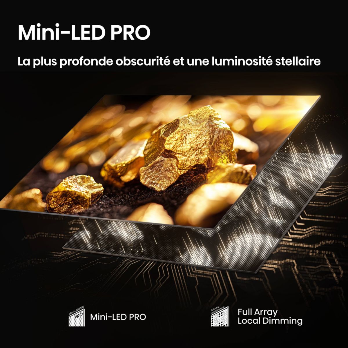 TV Mini LED 100U7Q (2025) 100" (254 cm) couleur unique, HISENSE