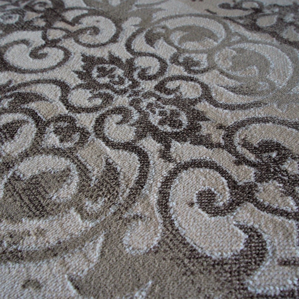 Tapis vintage motif médaillon GOYAVE MEDAILLON beige, THE DECO FACTORY