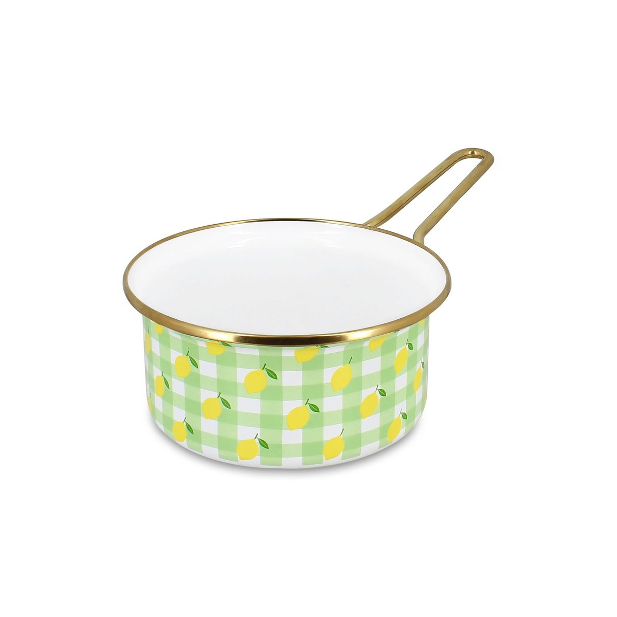 Casserole 16cm en acier émaillé, VICHY CITRON vert, MENASTYL