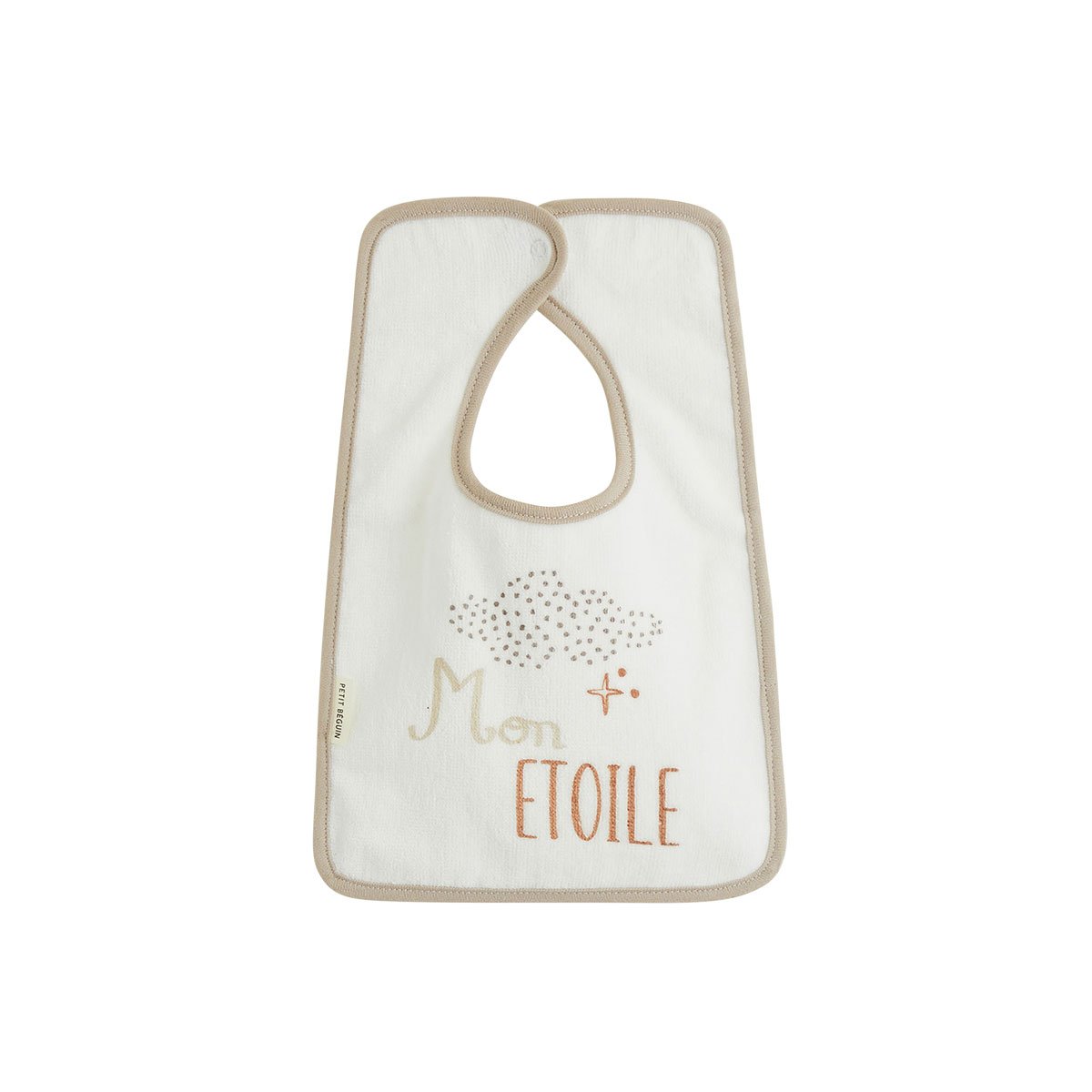 Lot de 3 bavoirs bébé Eliah ecru, PETIT BEGUIN