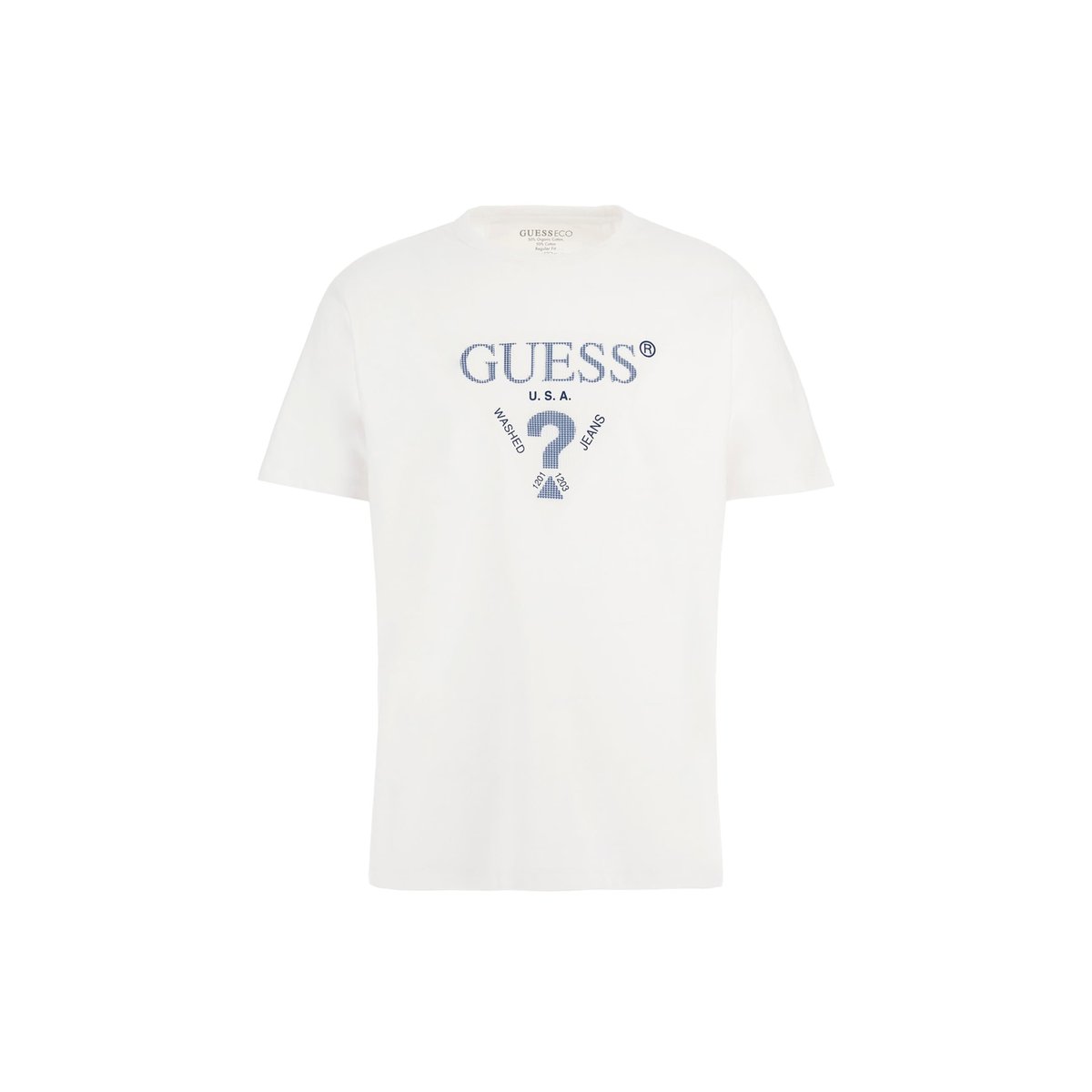 T-Shirt Logo Triangulaire blanc, GUESS