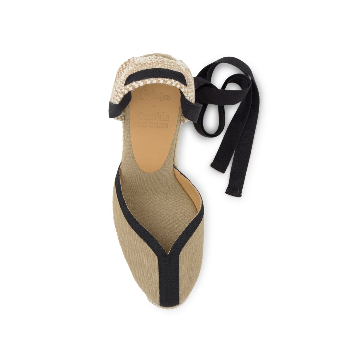 Espadrilles compensées en jute tressée CARMEN EXTRA PLATFORM beige, CASTANER
