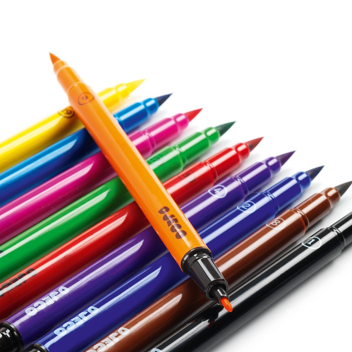 Feutres pinceaux Classique orange, DJECO