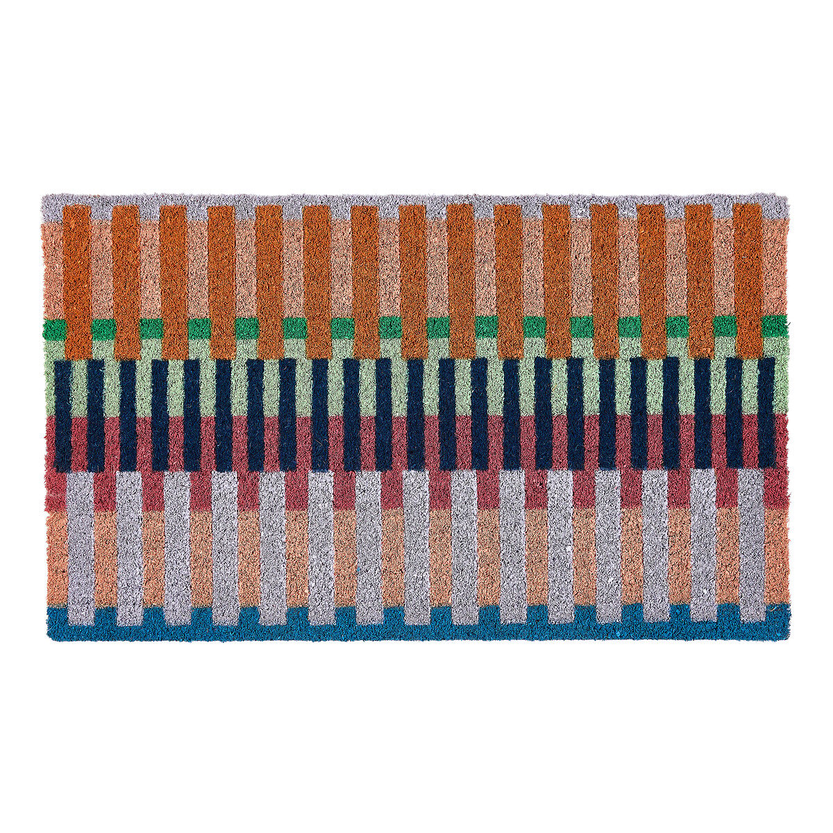 Bright Broken Stripe Coir Doormat multi-coloured, MY MAT