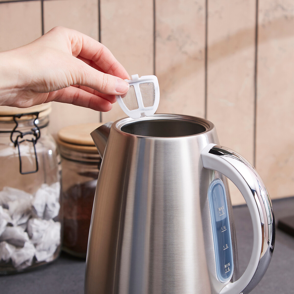 Mexborough 1.7L Stainless Steel Kettle white, MORPHY RICHARDS