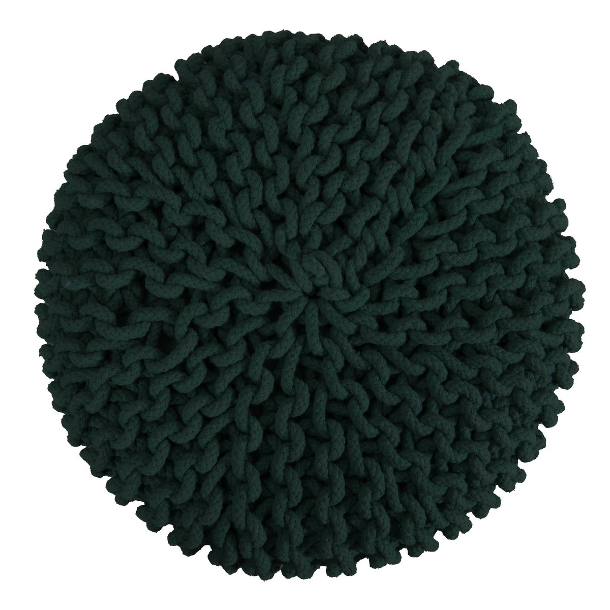 Petit tabouret tricot - LISA vert sapin, MAISON PAVANE