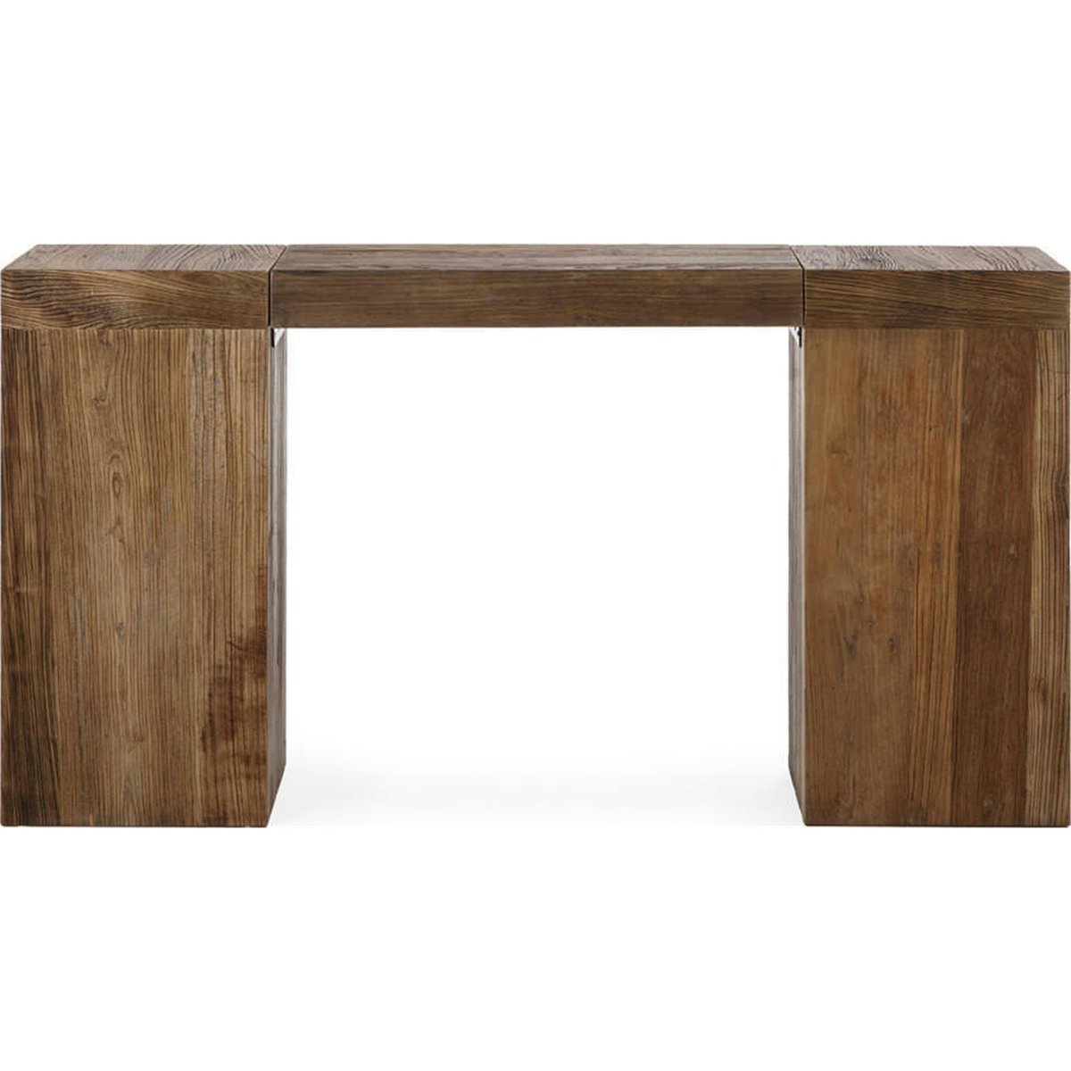 Console en bois d'orme recyclé fait main brun, RECOLLECTION