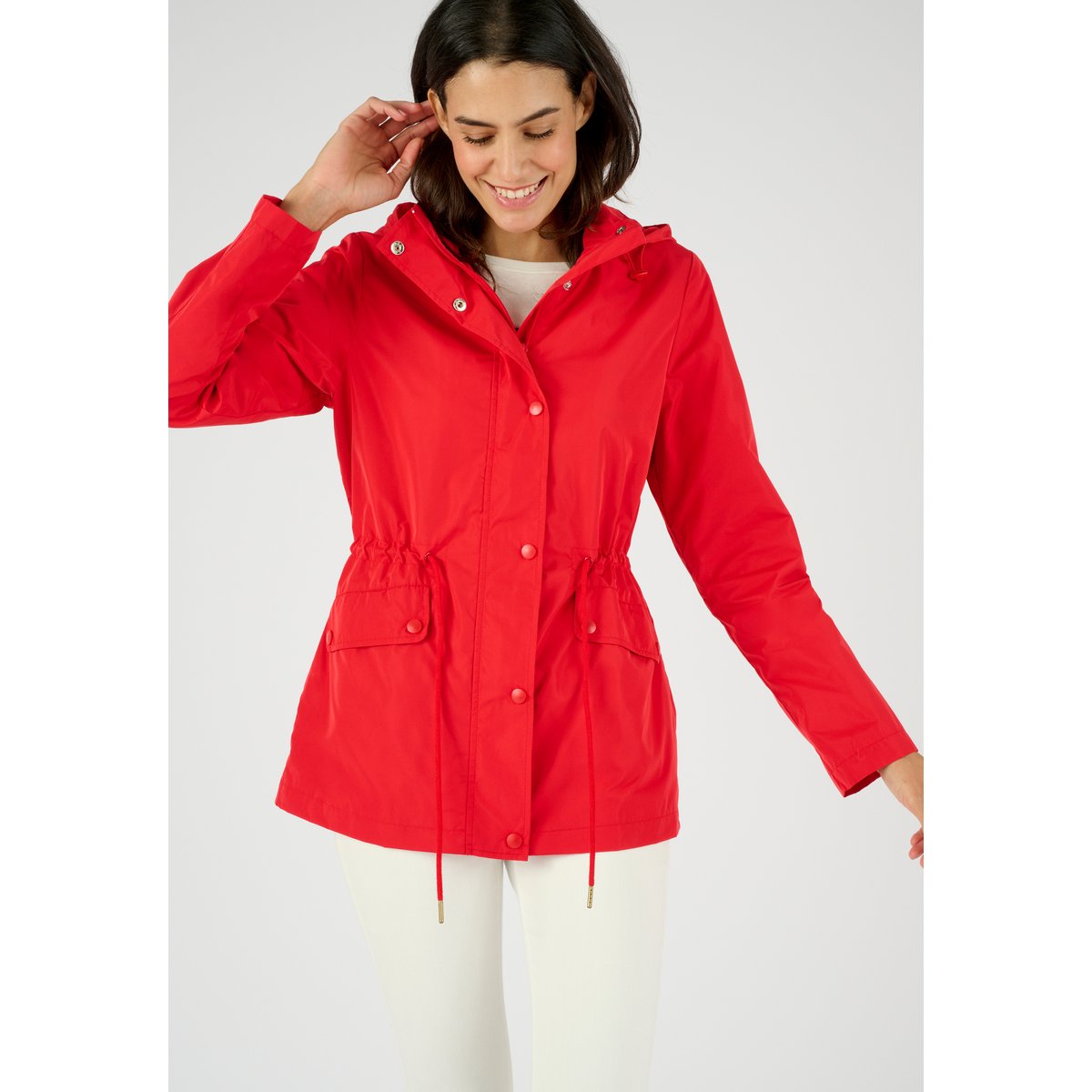 Parka légère et fluide rouge, DAMART