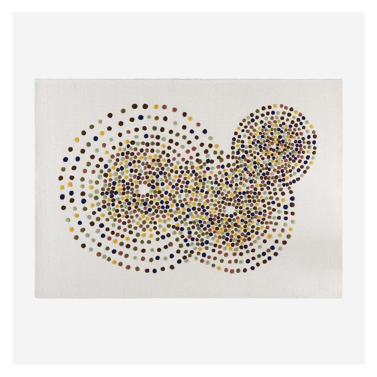 Tapis en laine IDYLLE beige, multicolore, HABITAT