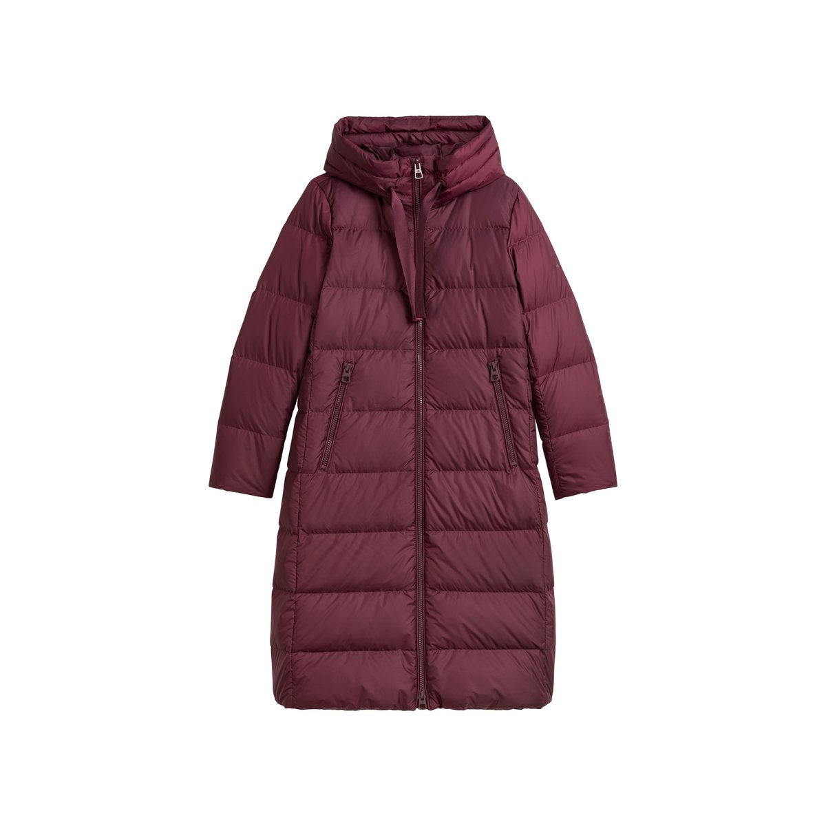 Doudoune à capuche fitted avec surface hydrofuge rouge foncé, MARC O'POLO