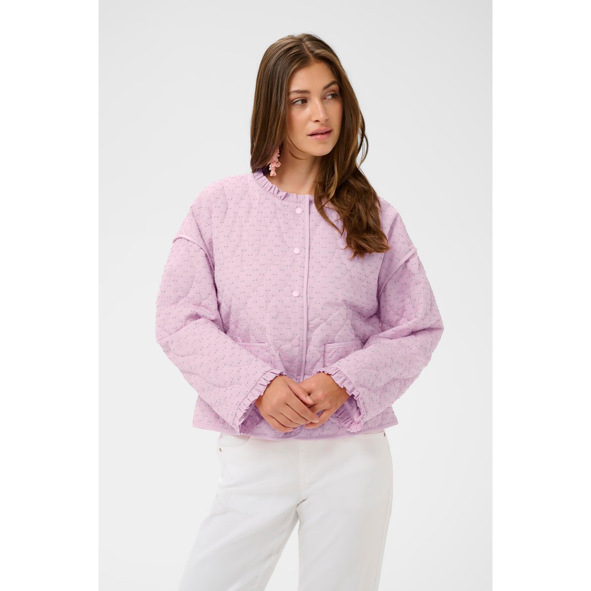 Veste rose structure dobby rose, CREAM