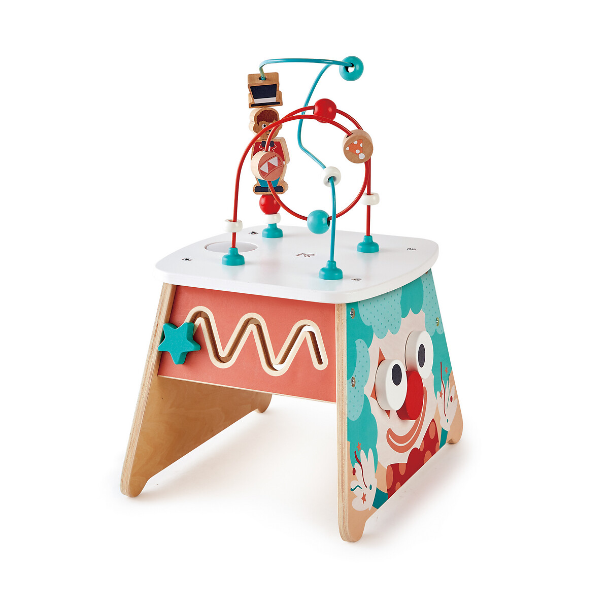 Cube d'activités cirque en bois multicolore, HAPE