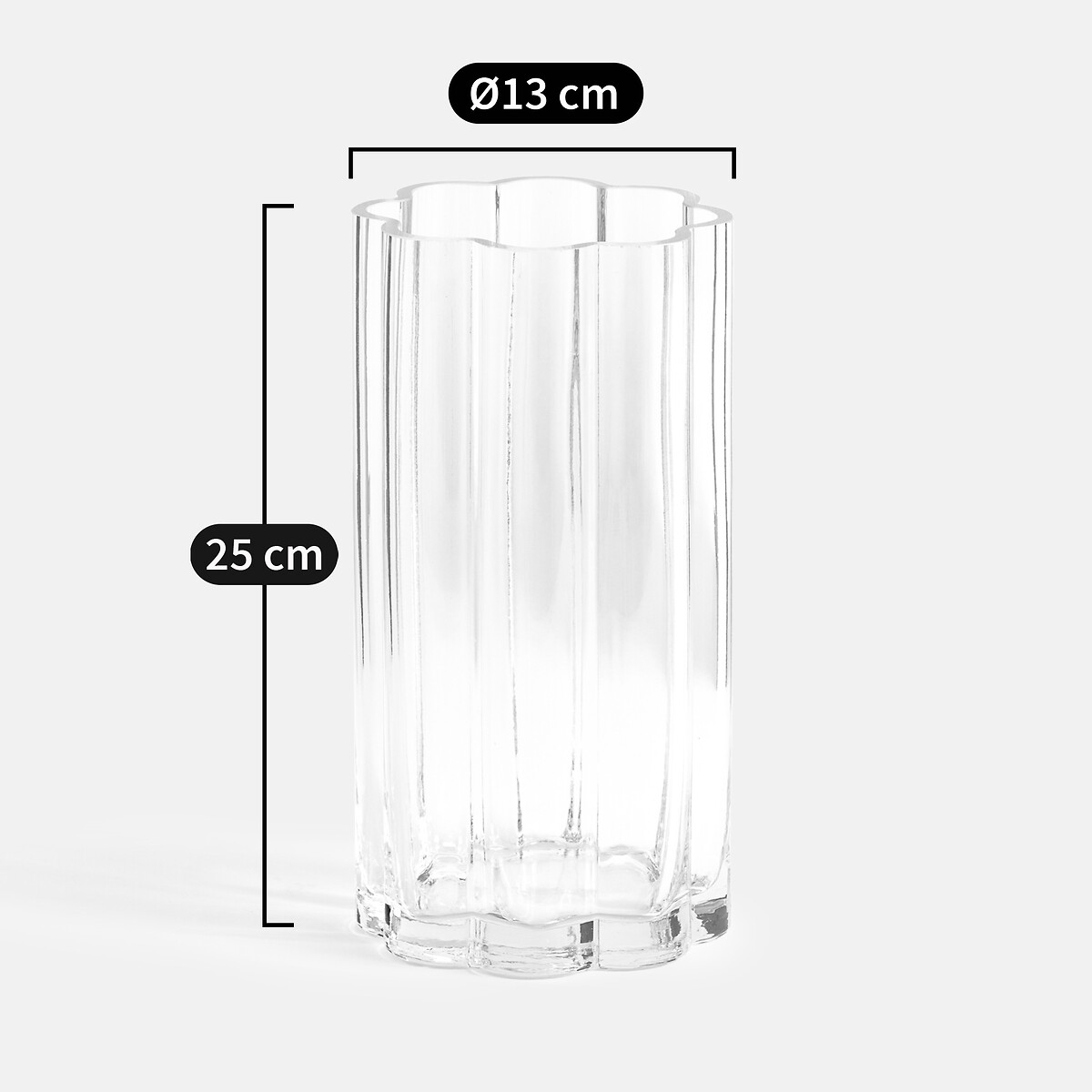 Vase en verre transparent H25 cm, Helia rose, LA REDOUTE INTERIEURS