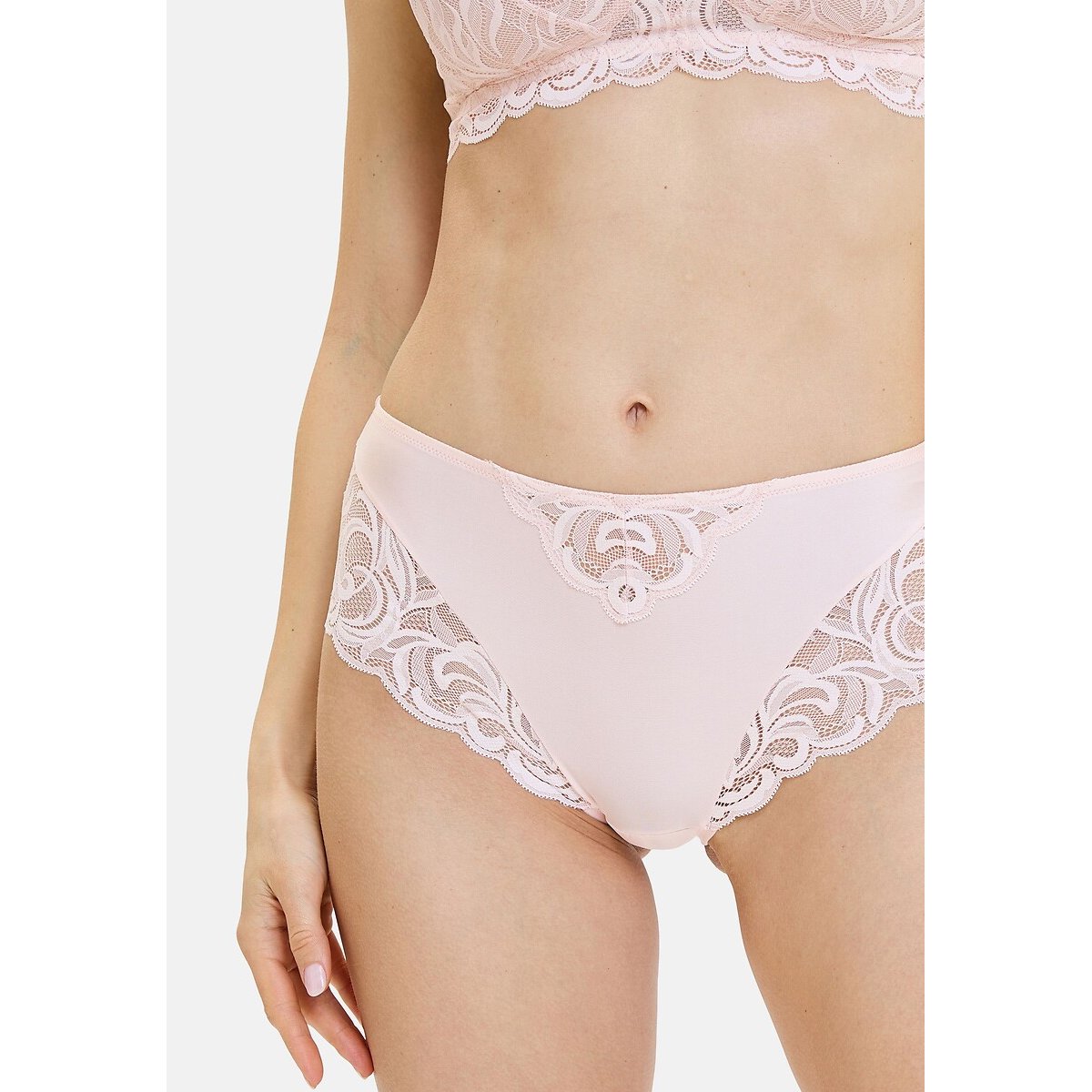 Culotte dentelle CARLA rose poudre, SANS COMPLEXE
