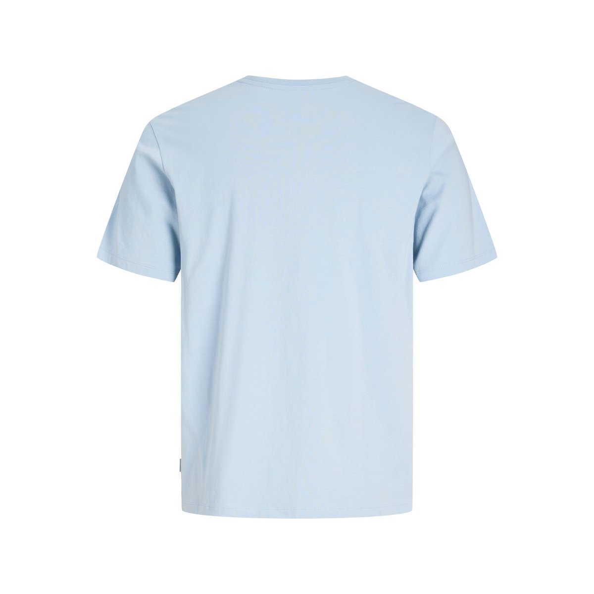 T-shirt col rond en coton bio bleu clair, JACK & JONES