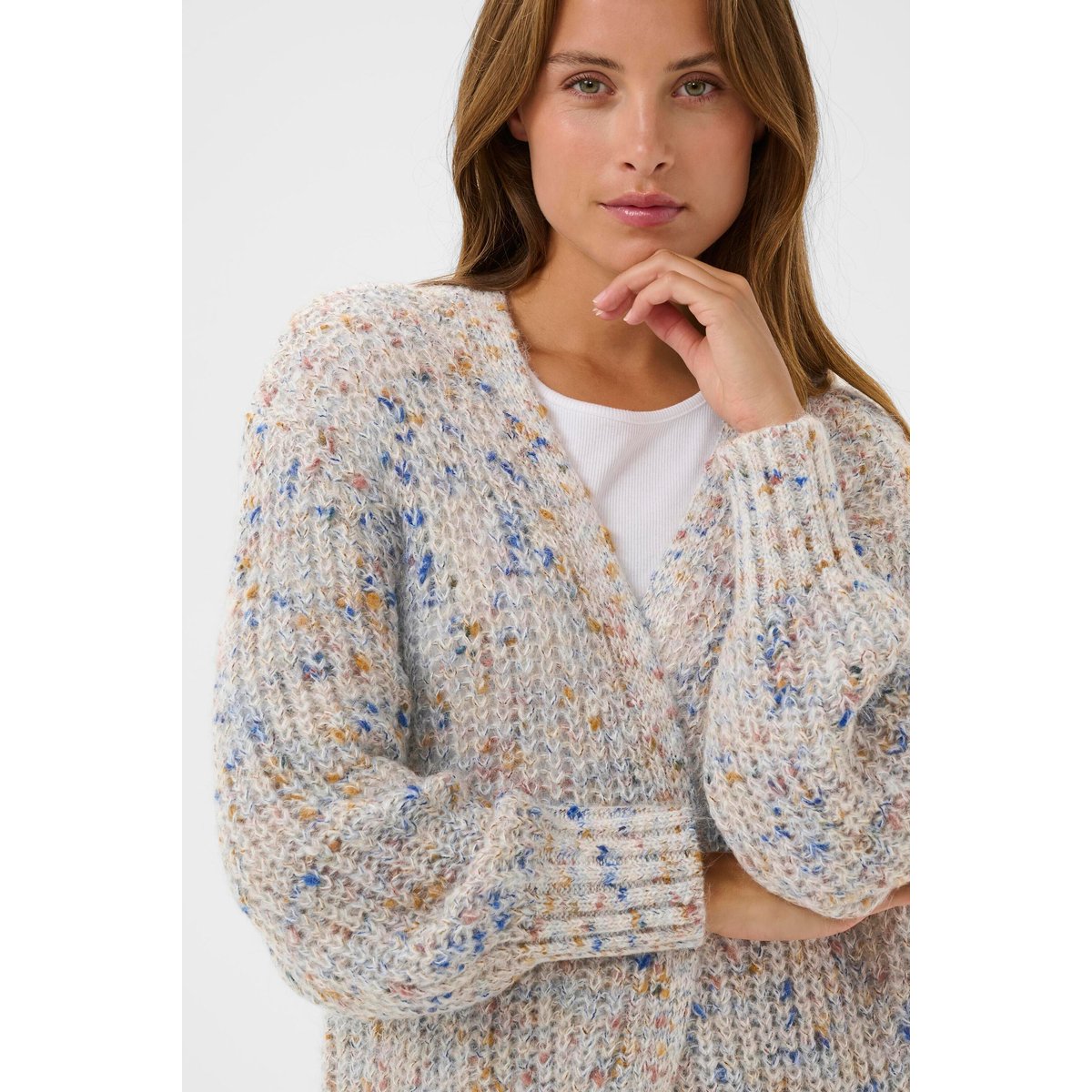 Cardigan à tricot gris grey multicolor, KAFFE