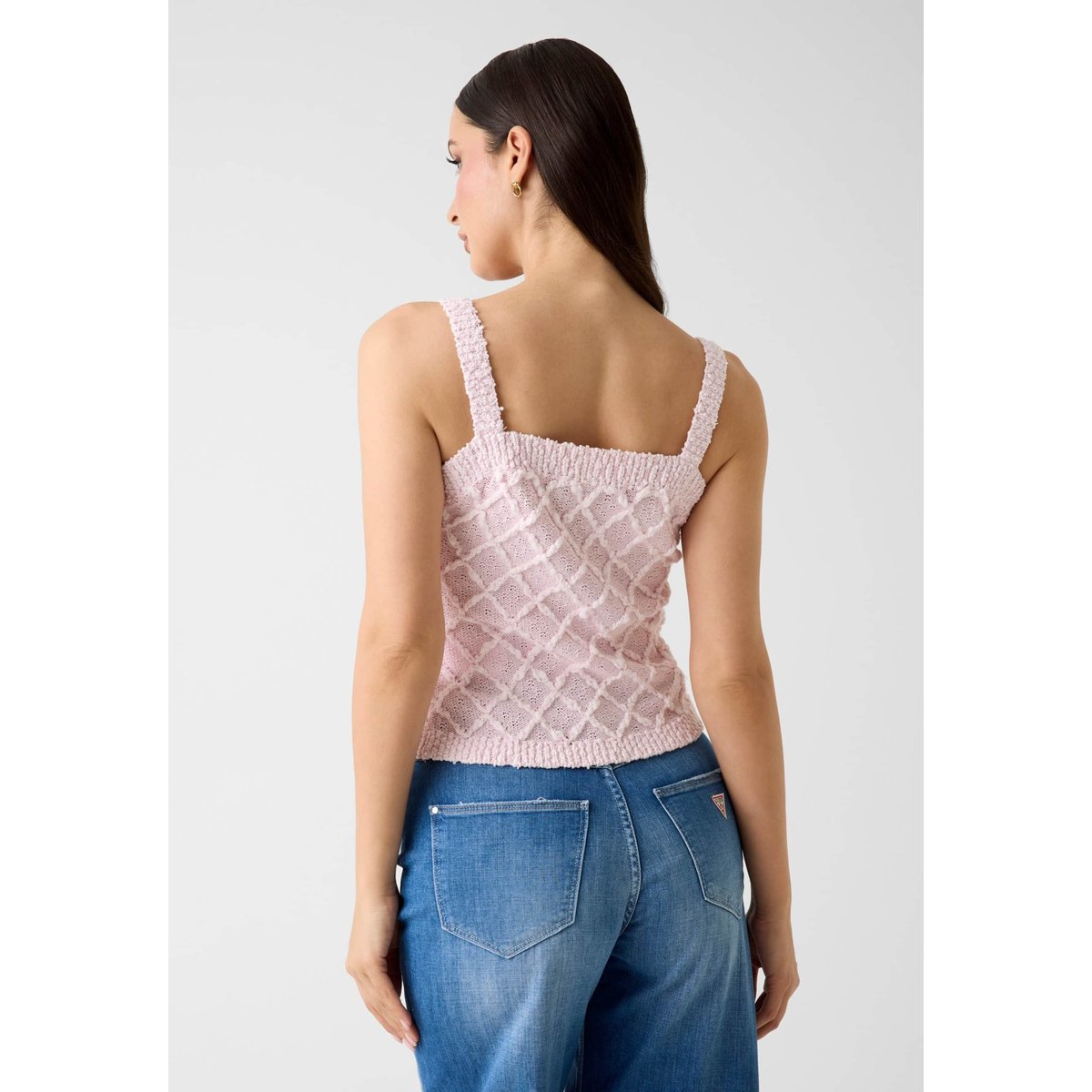 Débardeur En Tricot rose clair, GUESS