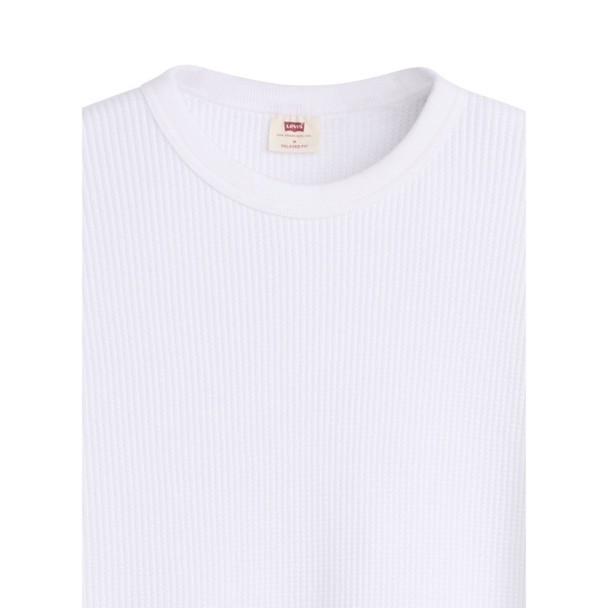 T-shirt en coton blanc à coupe droite pourvu de manches longues blanc, LEVI'S