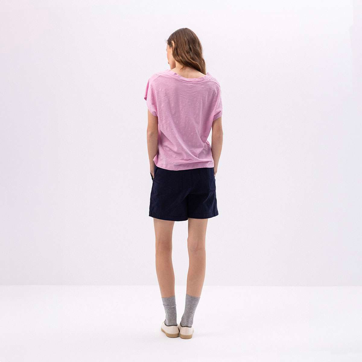 Short en coton PRESLY bleu nuit, BENSIMON