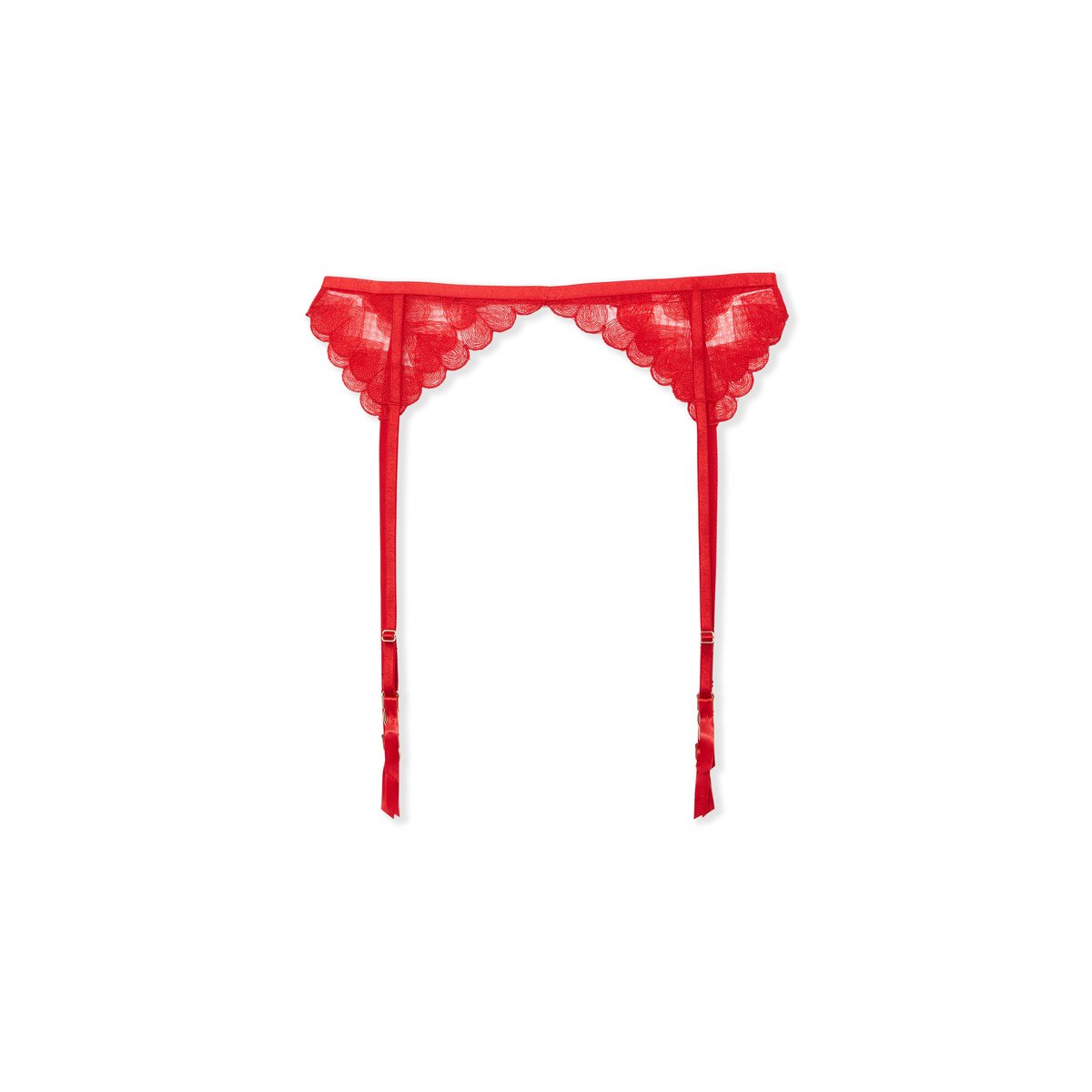 Porte-jarretelles en broderie cœurs DESIR rouge, ETAM