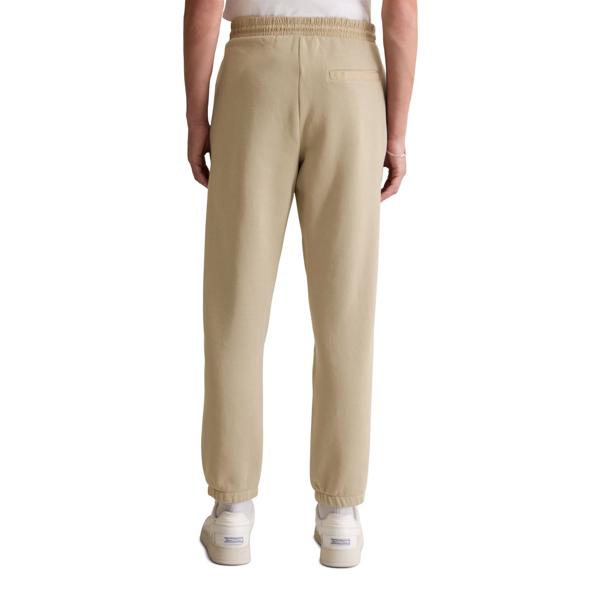 Pantalon sweat relaxed en pur coton bio beige, MARC O’POLO DENIM