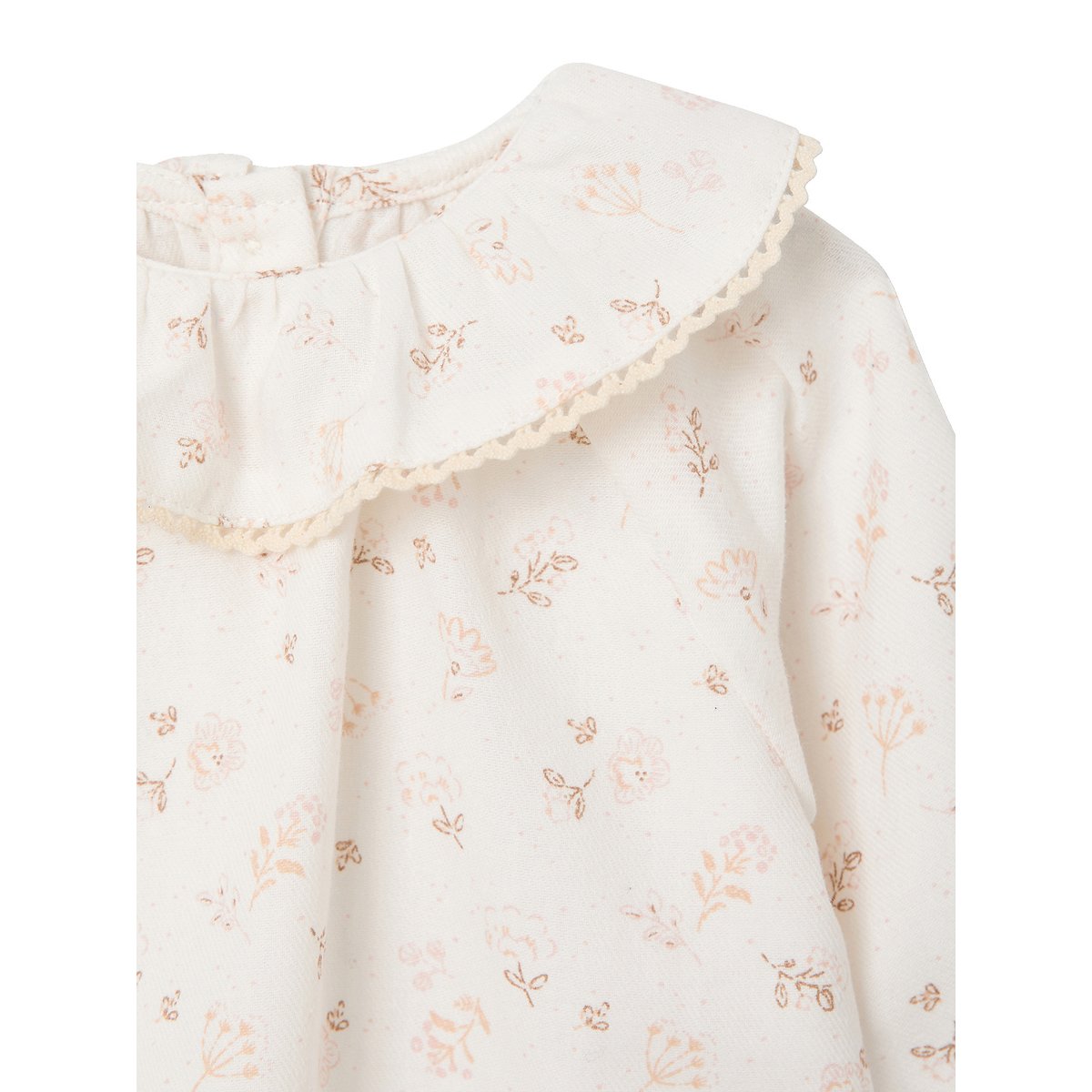 Blouse manches longues écru, VERTBAUDET