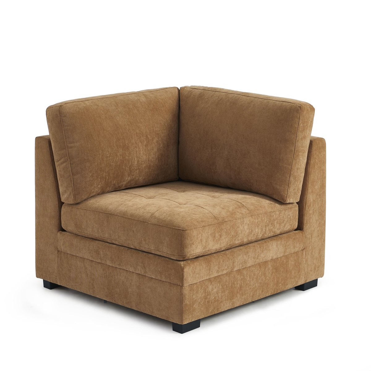 Canapé droit modulable 3 pièces en tissu BILLIE ecureuil, SORELH