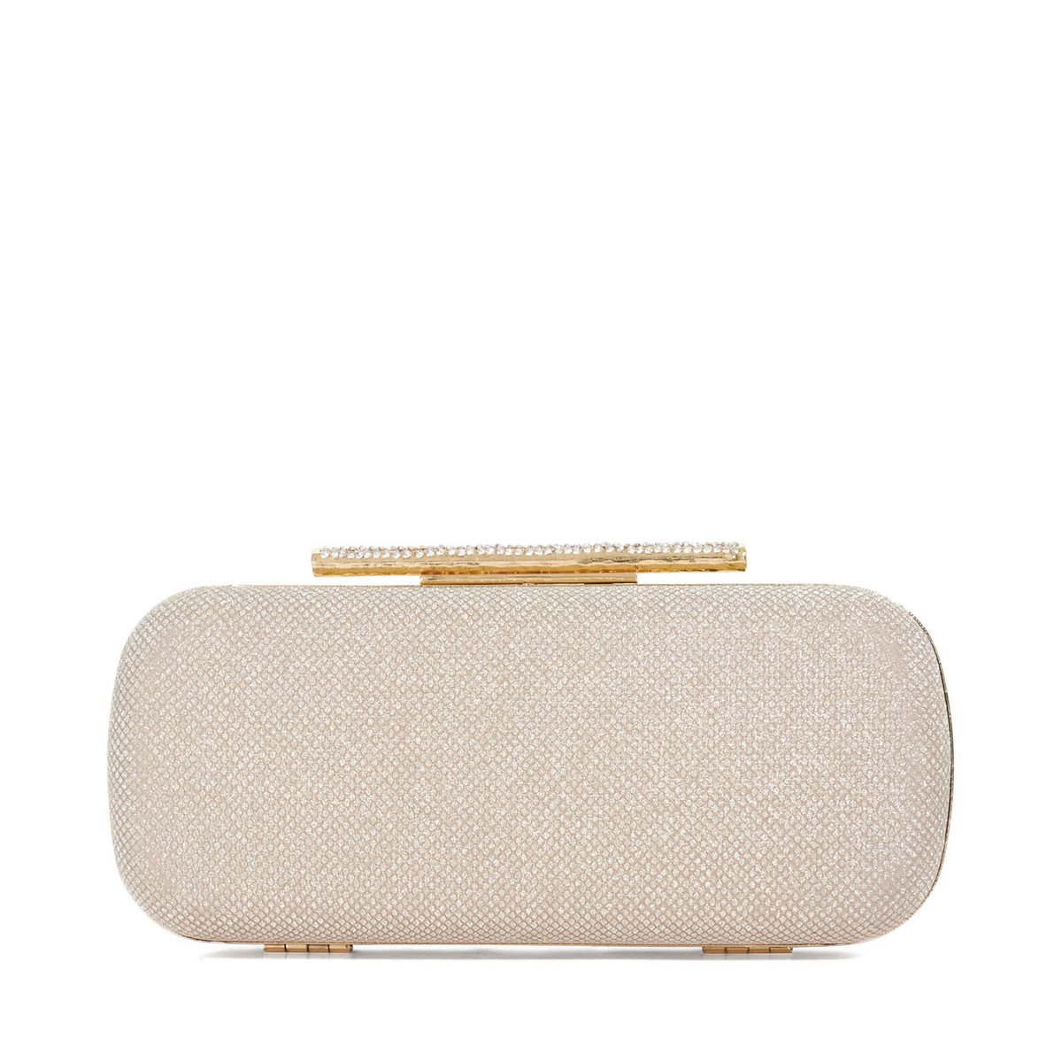 Pochette structurée à bandoulière chaîne - BODY gold-fabric, DUNE LONDON