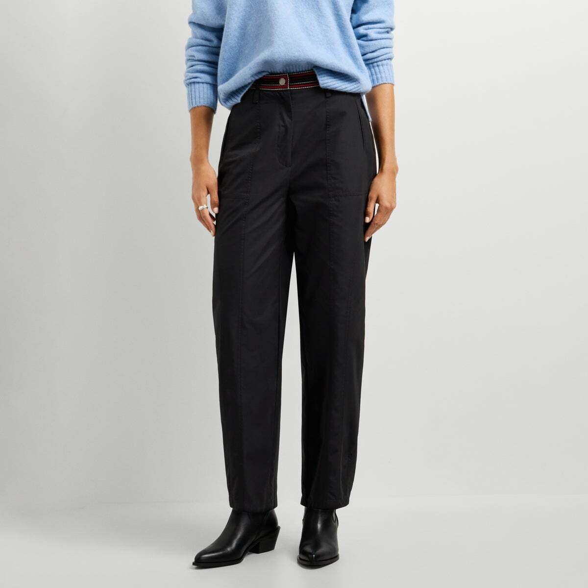 Pantalon Large Avec Détails Brodés noir, PEPE JEANS