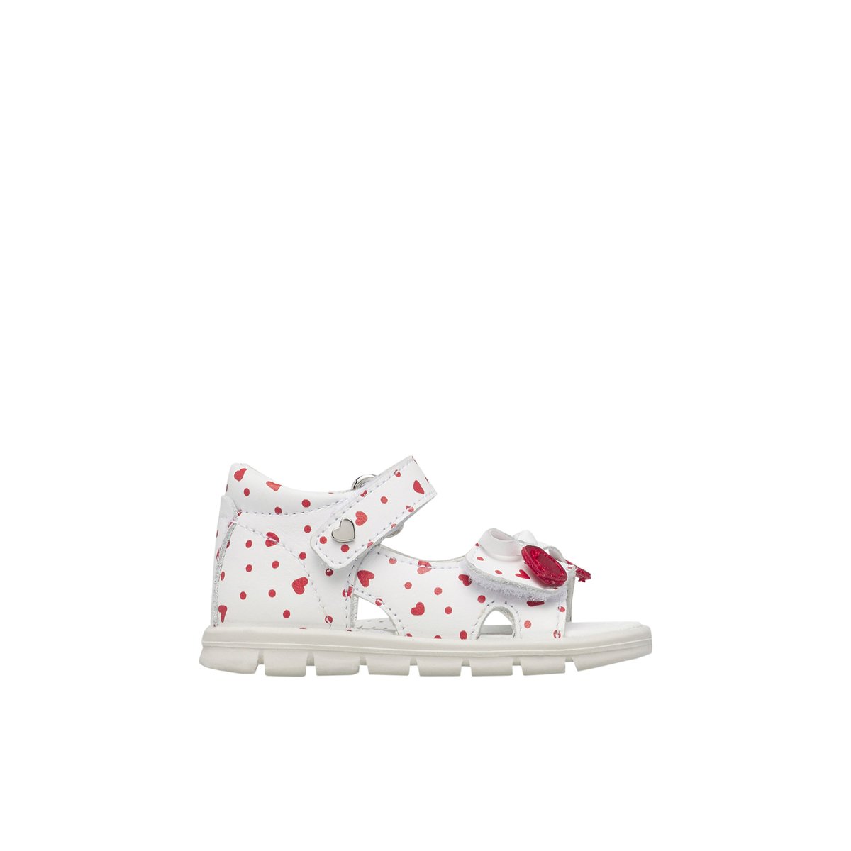 Sandales en cuir KIFFY blanc-rouge-, FALCOTTO