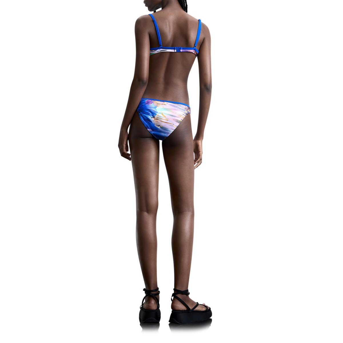 Culotte bikini effet brillant bleu, DESIGUAL