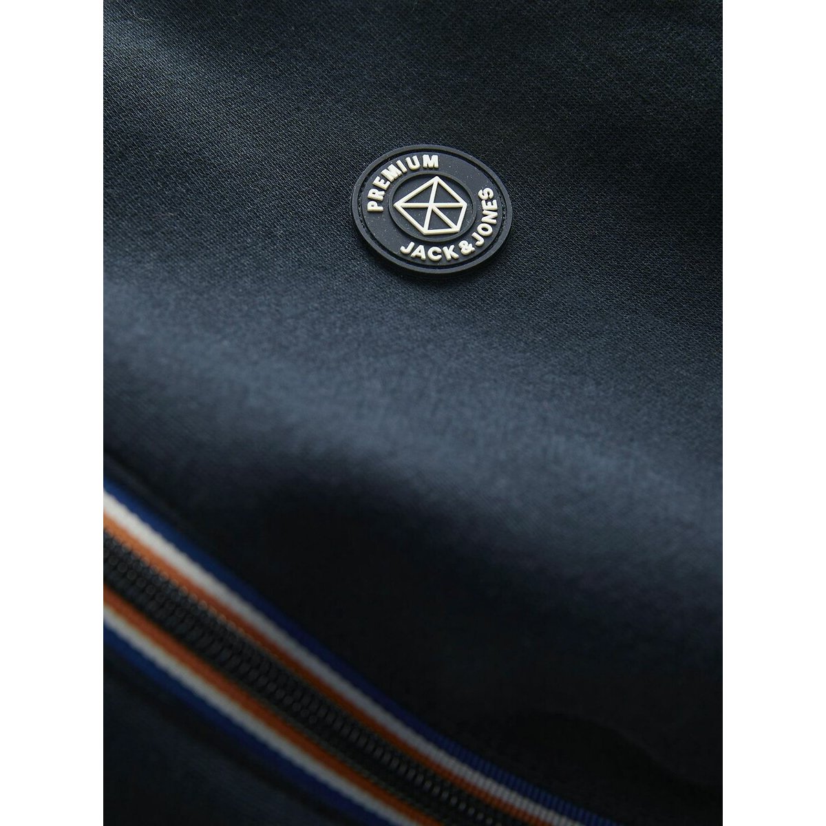 Sweat zippé col montant bleu marine, JACK & JONES