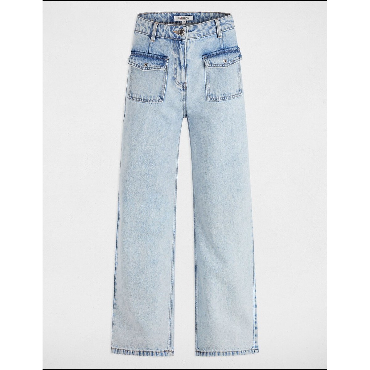 Wide Leg Jeans with High Waist double stonewashed, MORGAN