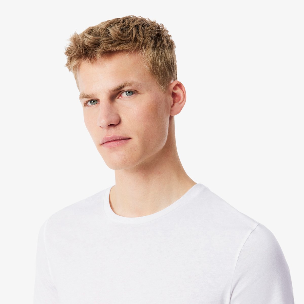 Lot de 3 t-shirts d'intérieur slim fit blanc-001, LACOSTE