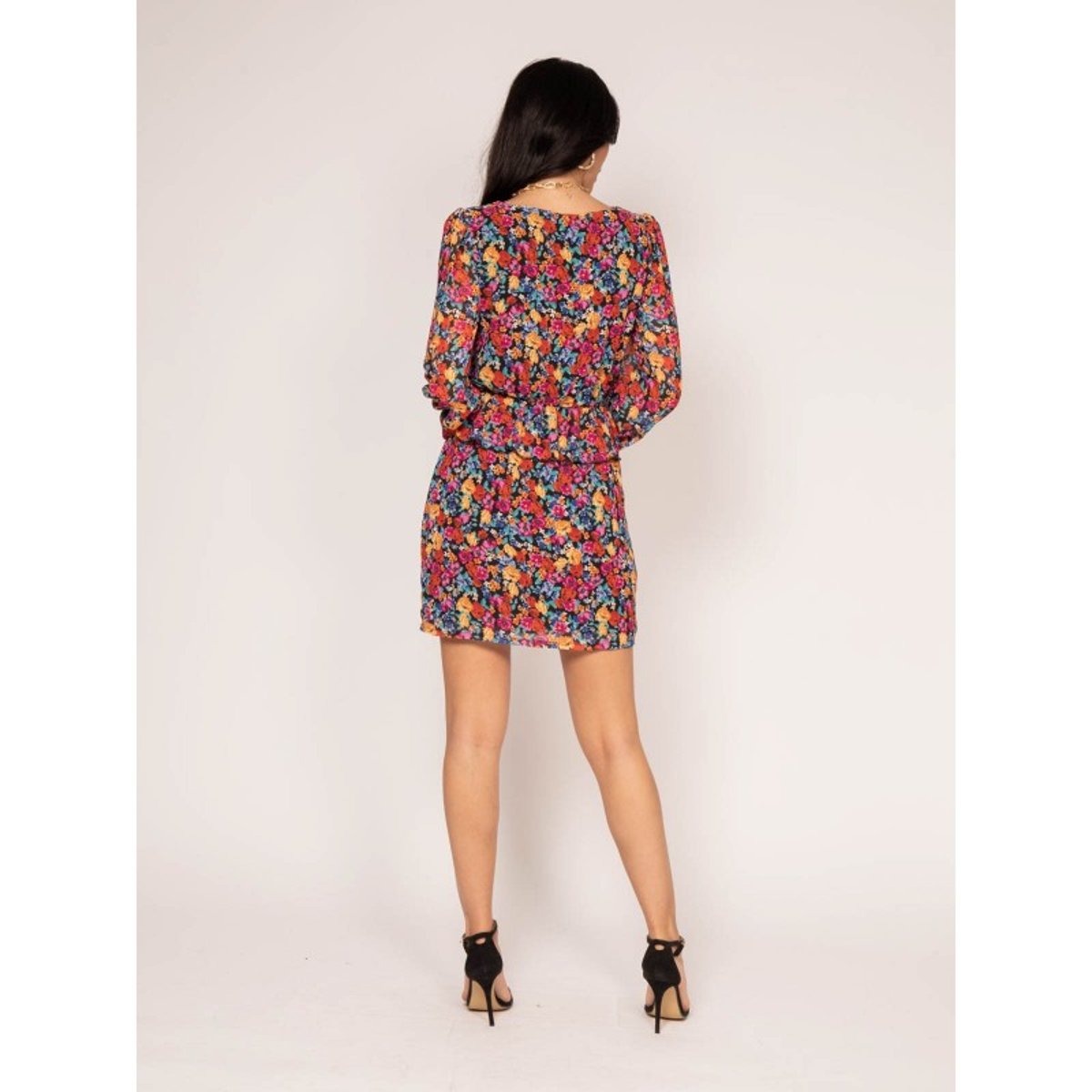 Robe Courte Motifs Imkie noir, DONA LISA
