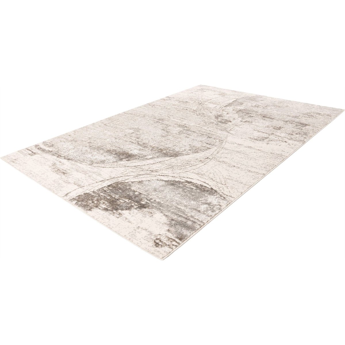 Tapis rectangulaire, Chalk beige sable et argent grisé, ARTE ESPINA